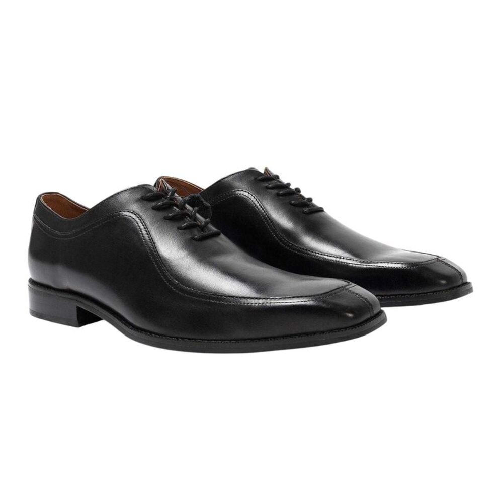 Giorgio Mens Full Grain Leather Low Heel Formal Shoes / Black